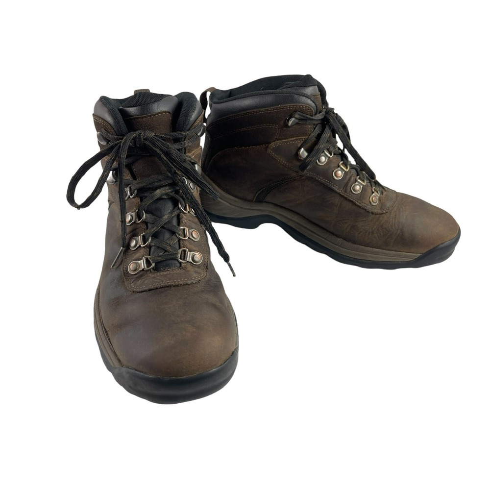 Timberland Flume Hiking Boots Mens 10.5 M Brown Leather Waterproof Mid Ankle